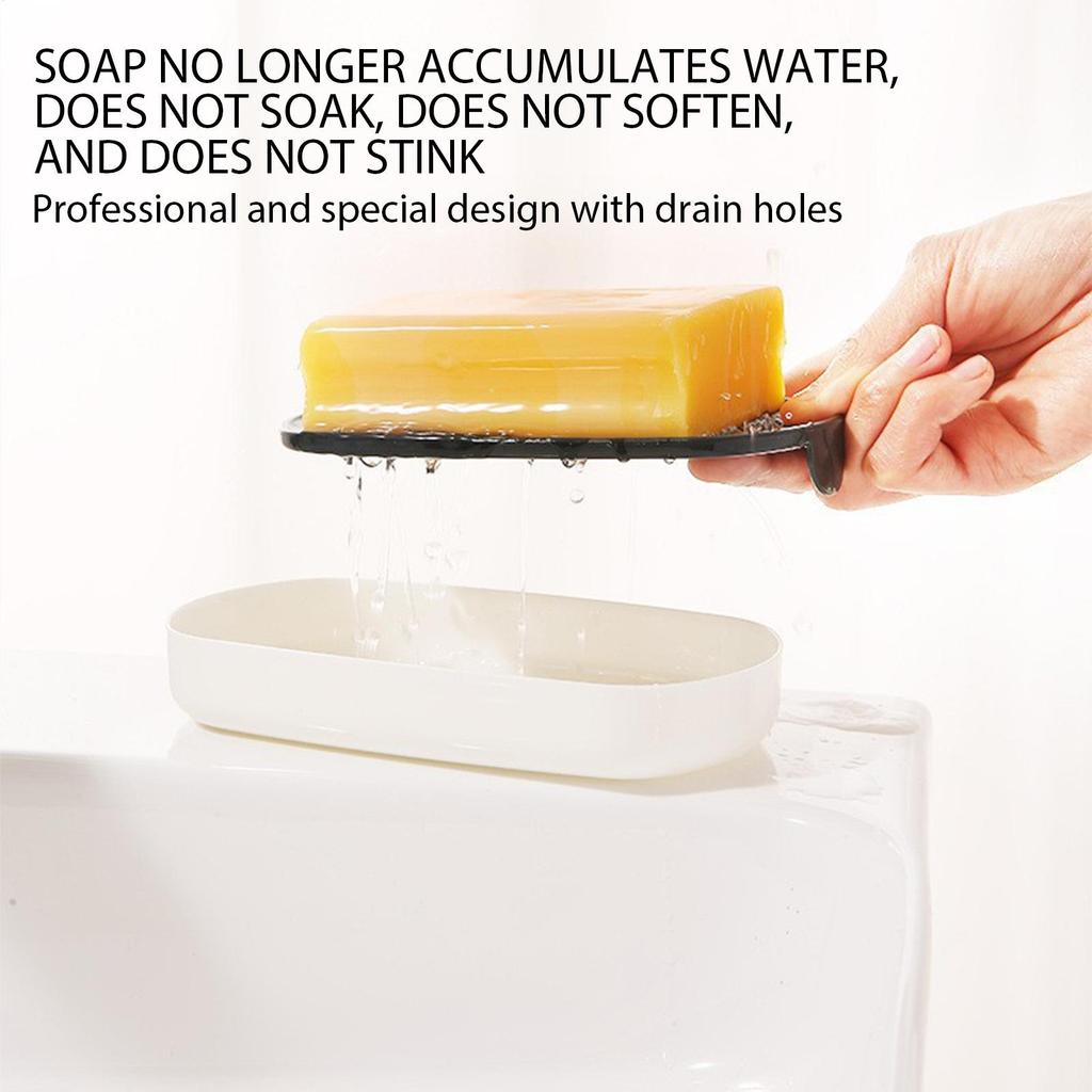 Soap Holder Travel Case Portable Soap Container Double-Layer Draining Dish Tray For Vacation Outdoor Road Trips Hotel College
