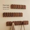 Xuanyong Black Walnut Piano Key Wall Coat Rack