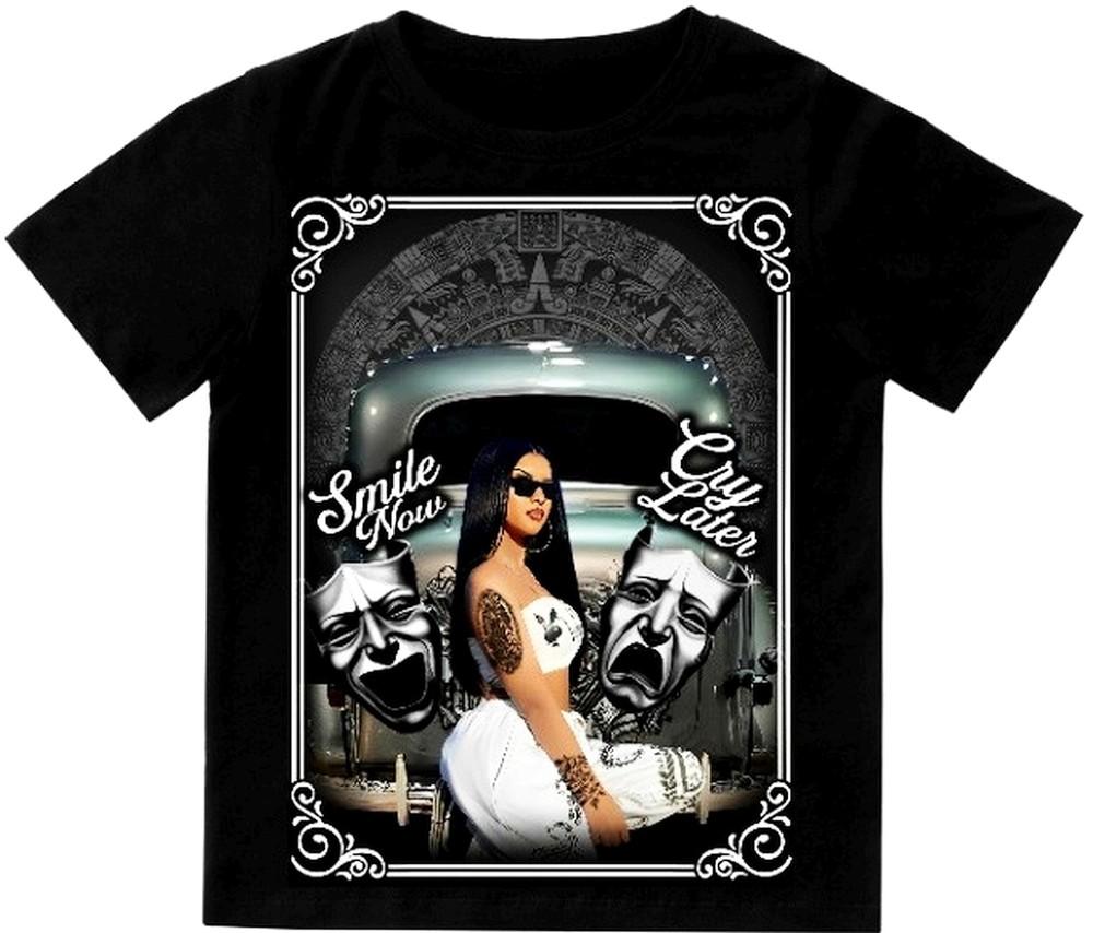 Smile Now Cry Later Mens T-Shirt Print On Shaka Wear Heavyweight Tee Unisex T-Shirt S