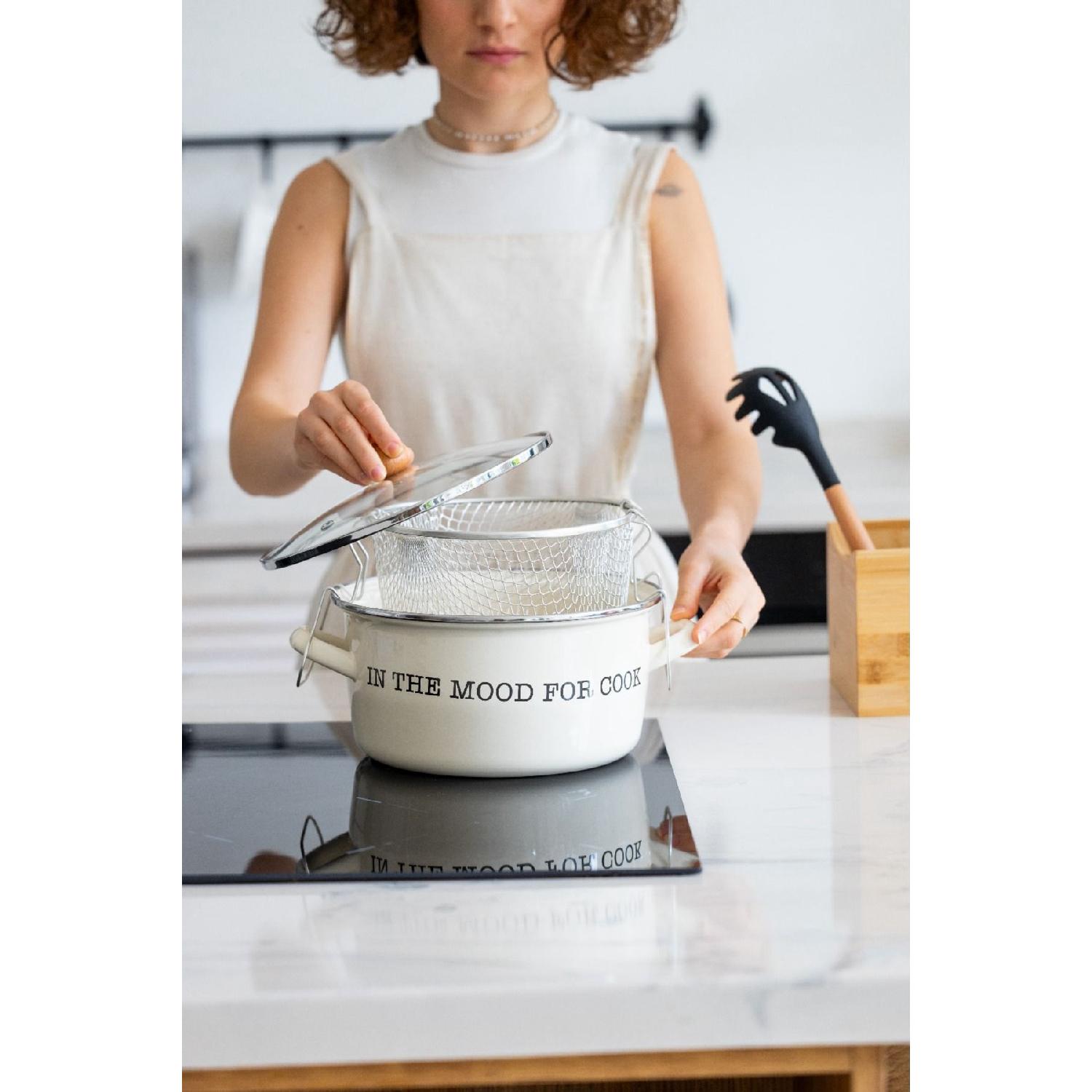 

Mood Series Enamel Frying Pot білий