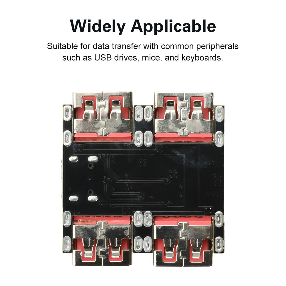 XL334P4 USB2.0 4-port Controller Expansion Module USB 2.0 to 4 Channel Way Splitter USB-HUB Type-C Extender Board 40MB/S