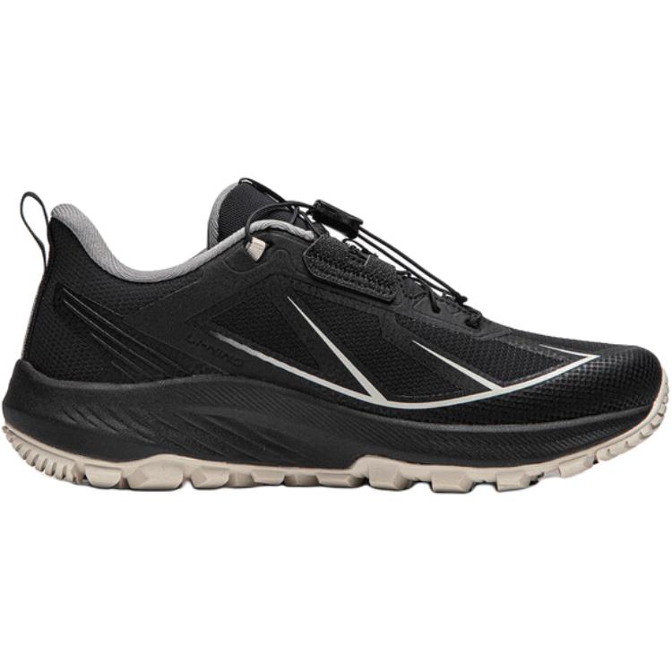 Li Ning Kids Outdoor Cloud Field Comfortable Non-Slip Wear-Resistant Low-Top Running Shoes Kids Sneaker Black YKFU104-1