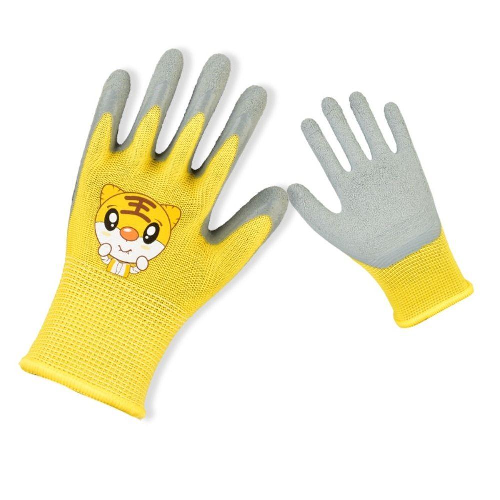 Non-Slip Kid Gardening Gloves Breathable Durable Garden Work Gloves Animal Pattern Collect Seashells Children Protective Glove