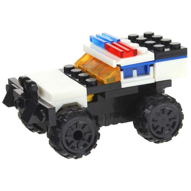 Construction Blocks 2 In 1 Police Car Off-Road