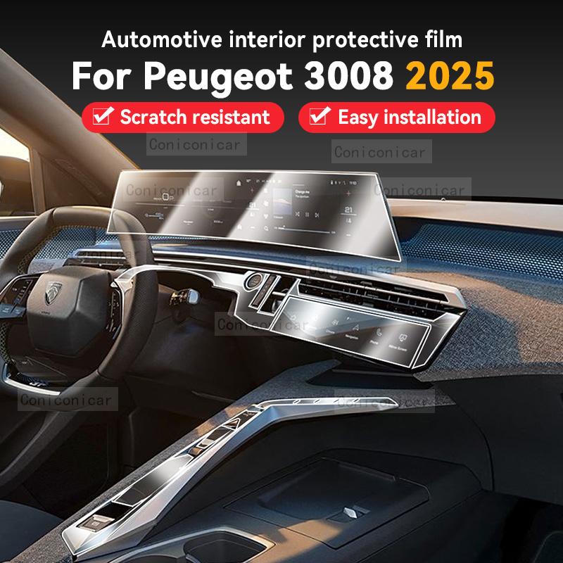 Per PEUGEOT 3008 2025 Pellicola Pannello Auto Schermo Cruscotto Pellicola Protettiva Pellicola Interna Antigraffio Accessori