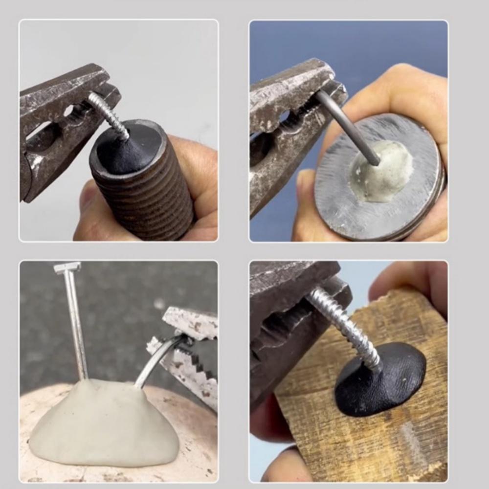 Sekundenkleber Hitzebeständig Kunststoff Stahlspachtel Wasserdichter Kleber Multifunktionaler Metallreparaturkleber Für Rohre Leder