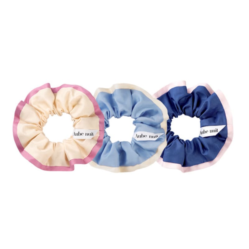 Aube nuit Aube nuit two-tone line hair scrunchie butter pink M