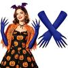 Guanti Lunghi di Halloween con Dita Appuntite e Tessuto Elasticizzato per Look da Palco, Giochi di Ruolo e Styling Fotografico