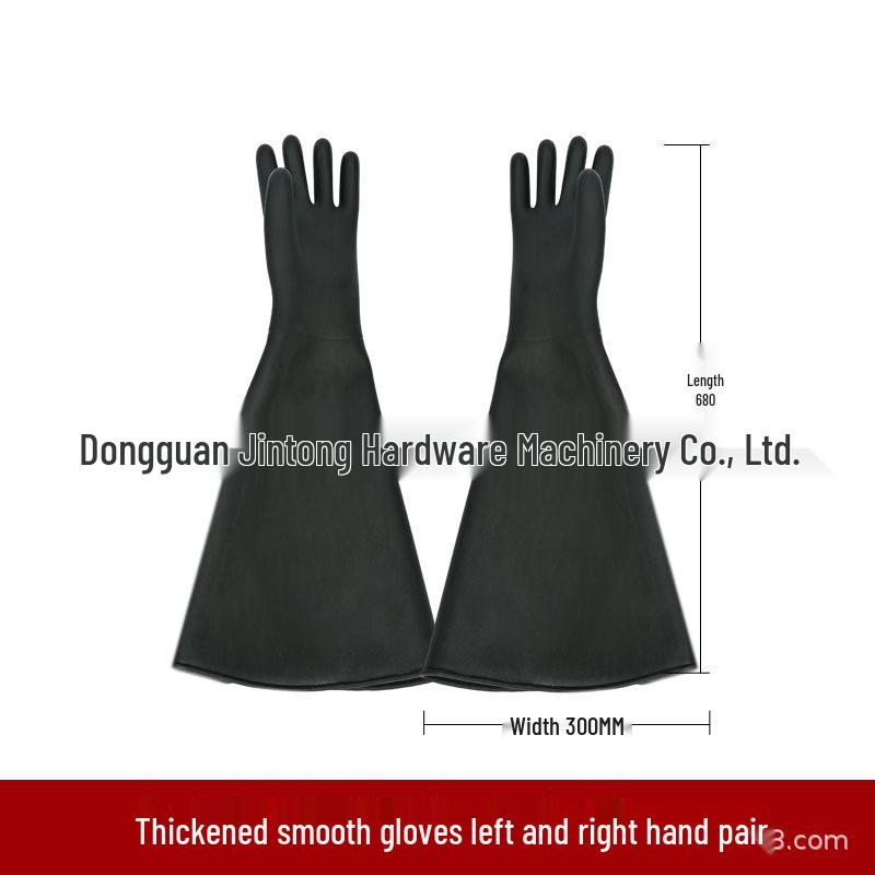 Heavy-Duty Sandblasting Gloves - Wear-Resistant Blue Canvas Sleeves with Non-Slip Universal Fit for Right & Left Hand