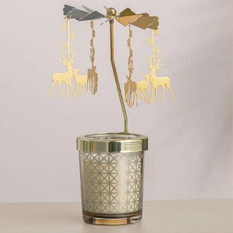 Förtrollande Ljusmobil Karusell - Snurrande Ljusstake Designad för Avkopplande Atmosfär - Långvarig Användning - Lätt Att Rengöra