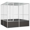 Vidaxl Aviary, Anthracite, 213.5X217.5X211.5 Cm, Galvanized Steel
