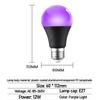 Aluminium UV Purple Bulb Portable 360 Glow E26/E27 Spiral Purple Black Light Bulb 10W 85-265V Home