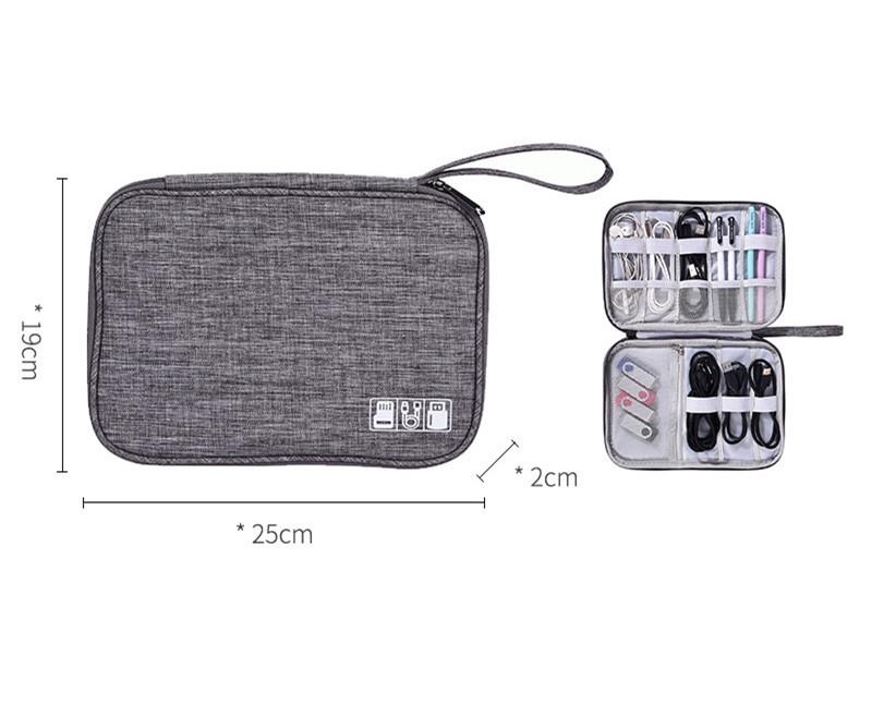 

Сумка-органайзер для электроники водонепроницаемый чехол для переноски дорожная сумка универсальный органайзер для кабелей сумка для хранения электроники аксессуары серый