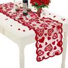 Love Heart Lace Table Runner For Valentine'S Day Decoration Wedding Anniversary Party Table Cover Home Decoration Supplies