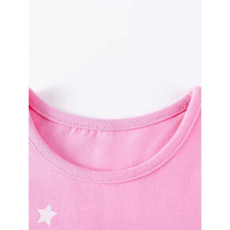 Girls' Autumn Long-Sleeved Dress Baby Pink Unicorn Knitted Dress Kidsren's Pure Cotton Spring and Autum Princess Dress Trendy