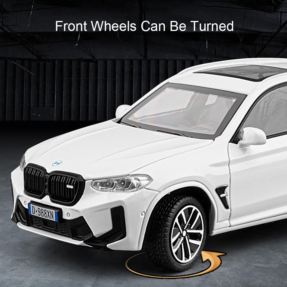 1:32 X3M 320i Toy Sports Car Model Pull Back Sound Light Doors Opened Alloy Diecast Miniature Vehicle Models Ornaments Gifts