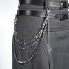 Three Layers Star Pendant Pants Chain Tassel Punk Waist Chain Fashion Hip Hop Chain  Rock
