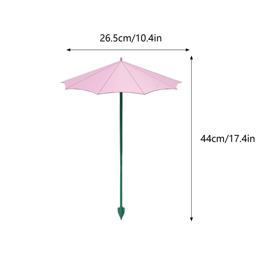 3PCS Small Outdoor Plant Sunscreen Umbrella Mini Sunscreen Umbrella Sun Shade 26.5cm Garden Umbrella Shade With Stake