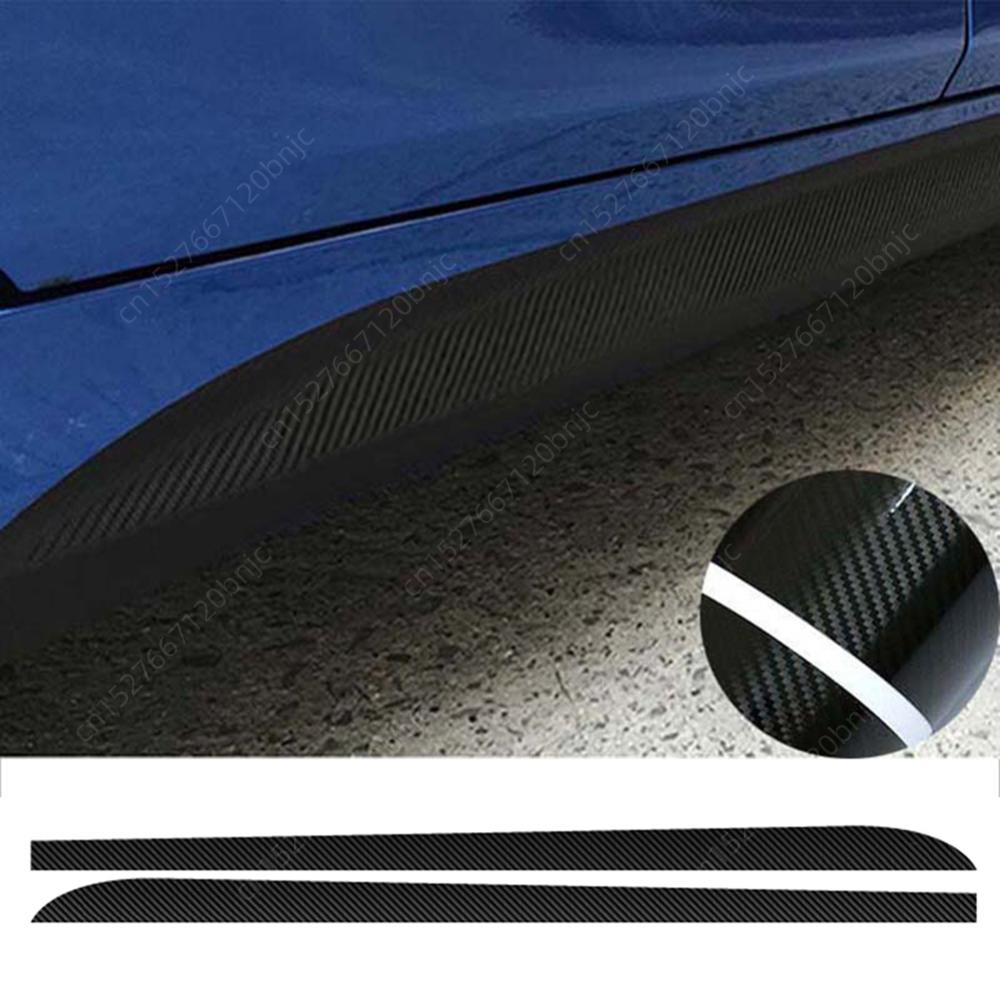 2pcs Side Skirt Sill Stripe Body Stickers Black/Carbon Fiber Black Car Decals for BMW E90 E92 E93 F20 F21 F30 F31 F32 F33 F34