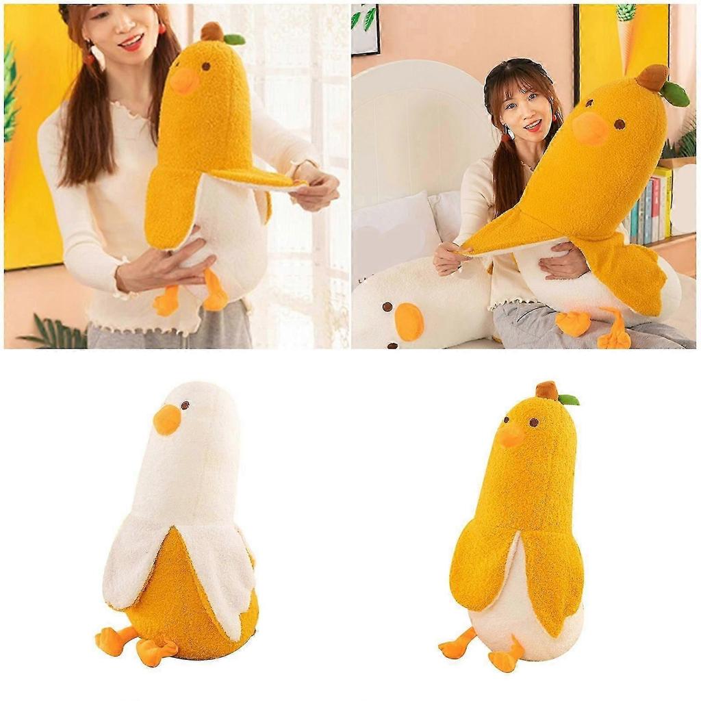 Stuffed Animals Banana Doll Stress Toy Decors Soft Dolls Baby Toy for Toddlers Emotion Smooth Christmas Gift  White