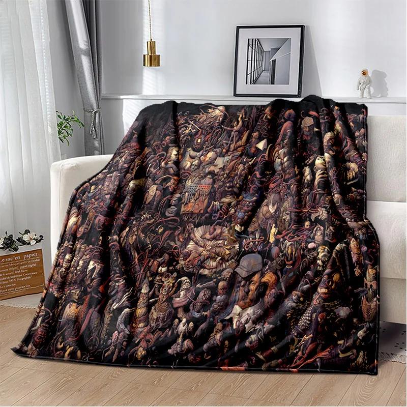 Disco Elysium Game Gamer Cartoon Blanket,Soft Throw Blanket for Home Bedroom Bed Sofa Picnic Travel Office Cover Blanket Kids