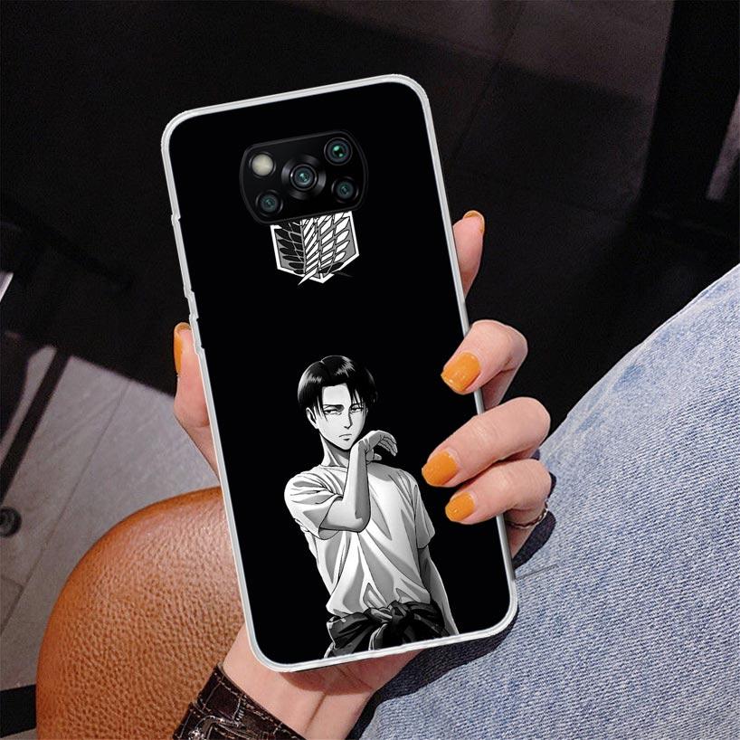 Attack Levi Phone Case For Xiaomi Poco X7 X6 X5 Pro F7 Ultra Redmi 15C 15 13C 13 12C 12 10 10A 10C 9 9A 9C 9T Cover Poco X7 X6 X