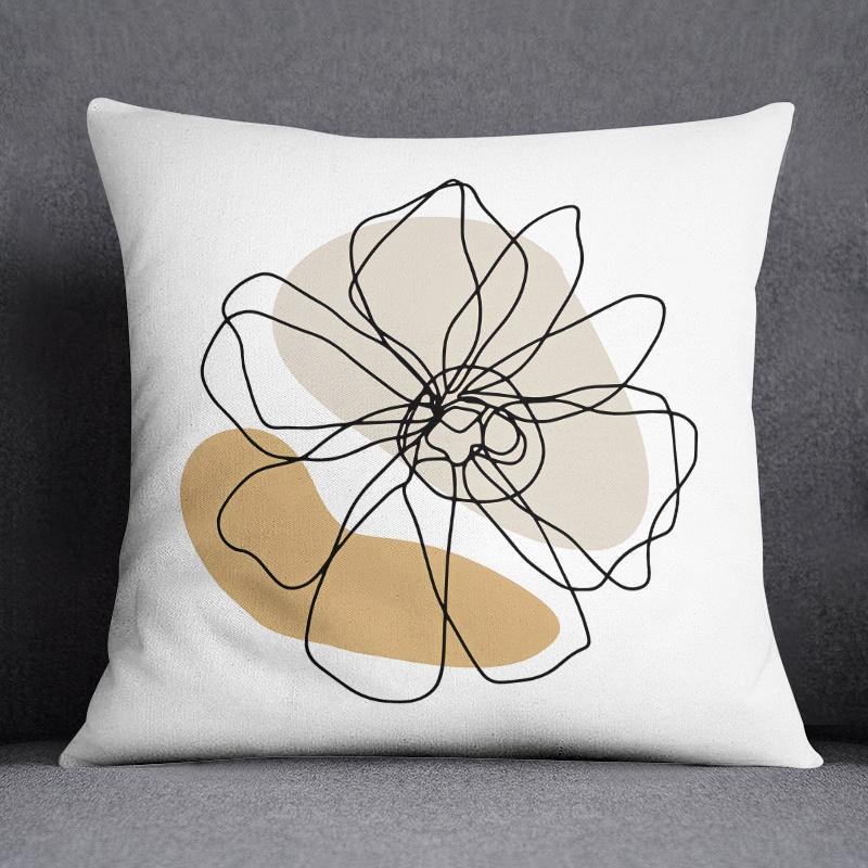 Art Abstract Design Printed Pattern Cushion Cover for Home Living Room Sofa Office Bedroom Car Decoration Pillow Cover