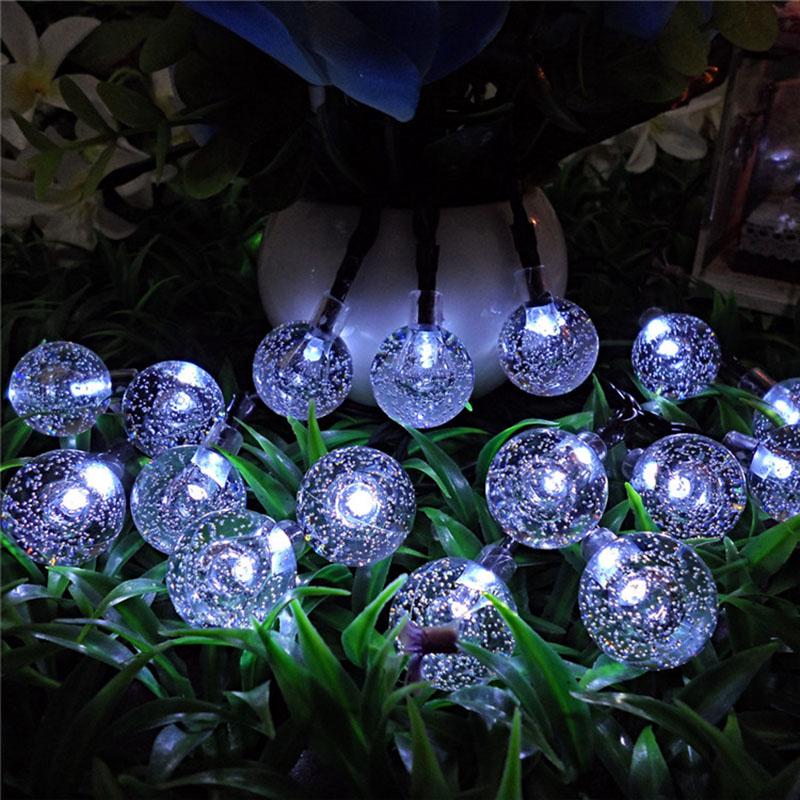 

Beautifully Bright Outdoor Solar Powered 30 Led String Light For Yard And Landscape Decor White
