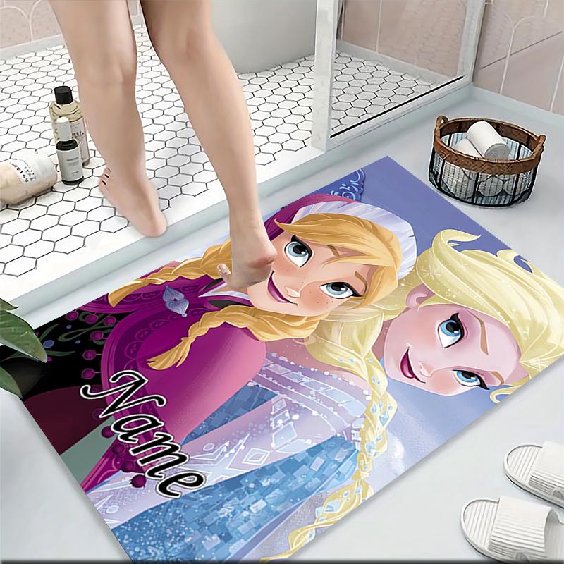 Custom Name Elsa's Magical Frost Carpet Rug Customizable Soft Washable Anti-Slip Home Living Room Sofa Mats Personalized Rug. 0909278