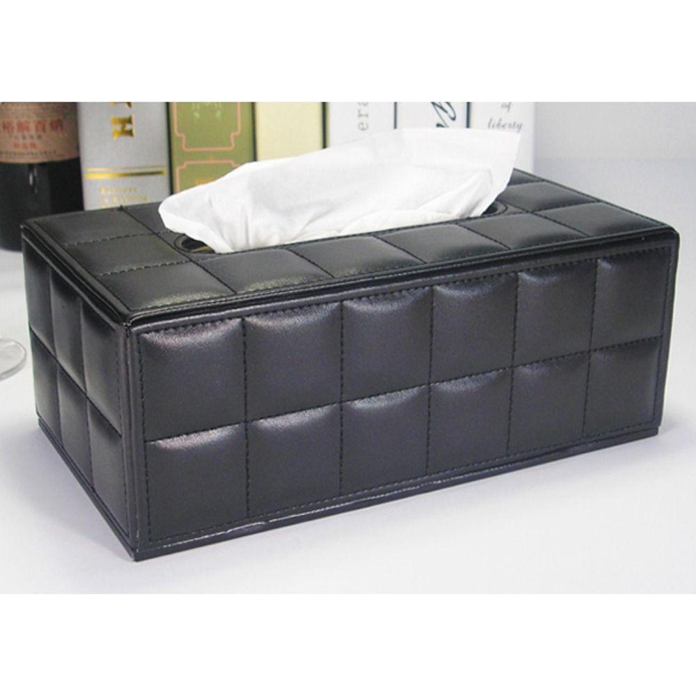 Leather Tissue Storage Box Multi-functional Napkin Dispenser Modern Napkin Holder  Office