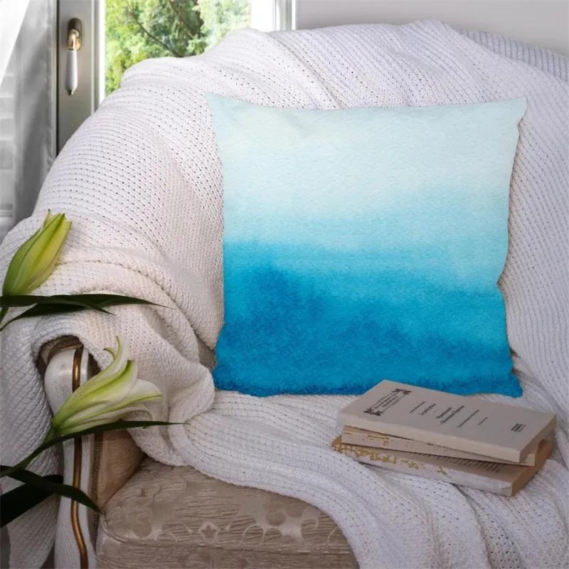 Glitter Marble Agate Cushion Cover Blue Geometry Flower Polyester Throw Pillow Case Car Sofa Decorative Pillowcases Home Decor