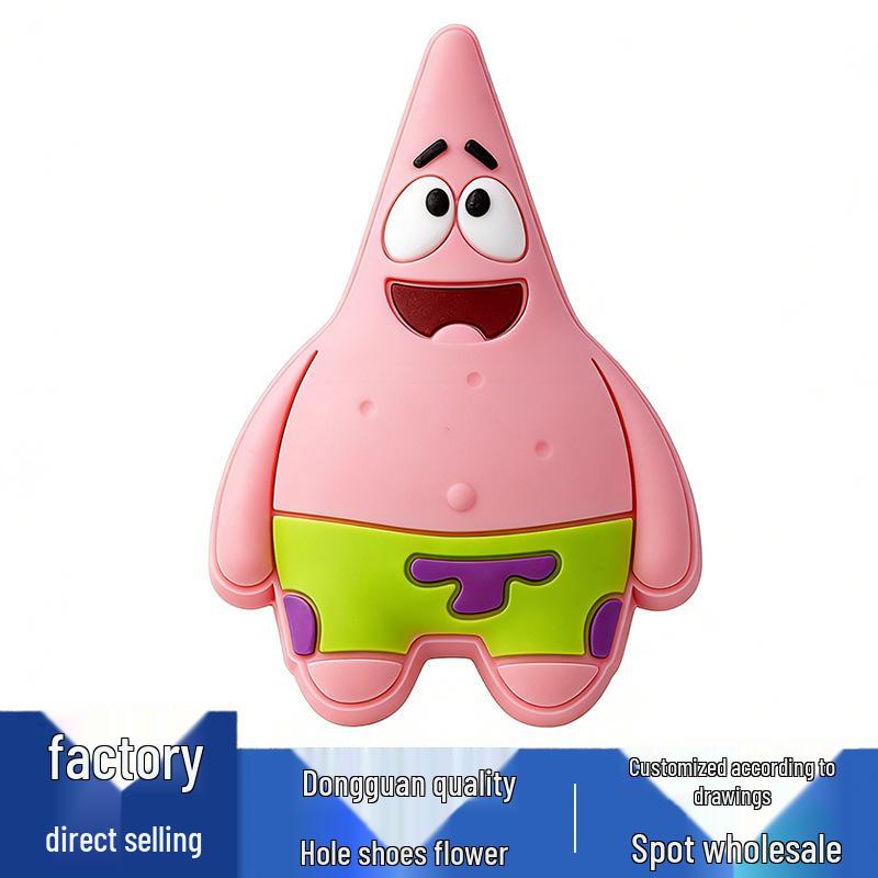 Patrick Star Series Crocs PVC Flower Shoe Charms & Buckles
