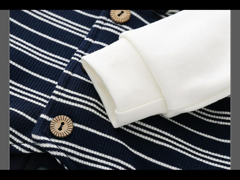 Tutina a righe per neonati - Tutina primaverile/autunnale per neonati
