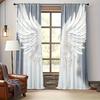 2pcs Angel Wings Print Curtains with Rod Pocket – for Living Room   Bedroom & Office Decor