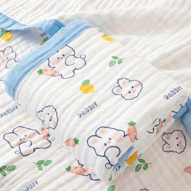 Pure Cotton 6-Layer Gauze Baby Bath Towel & Swaddle Blanket