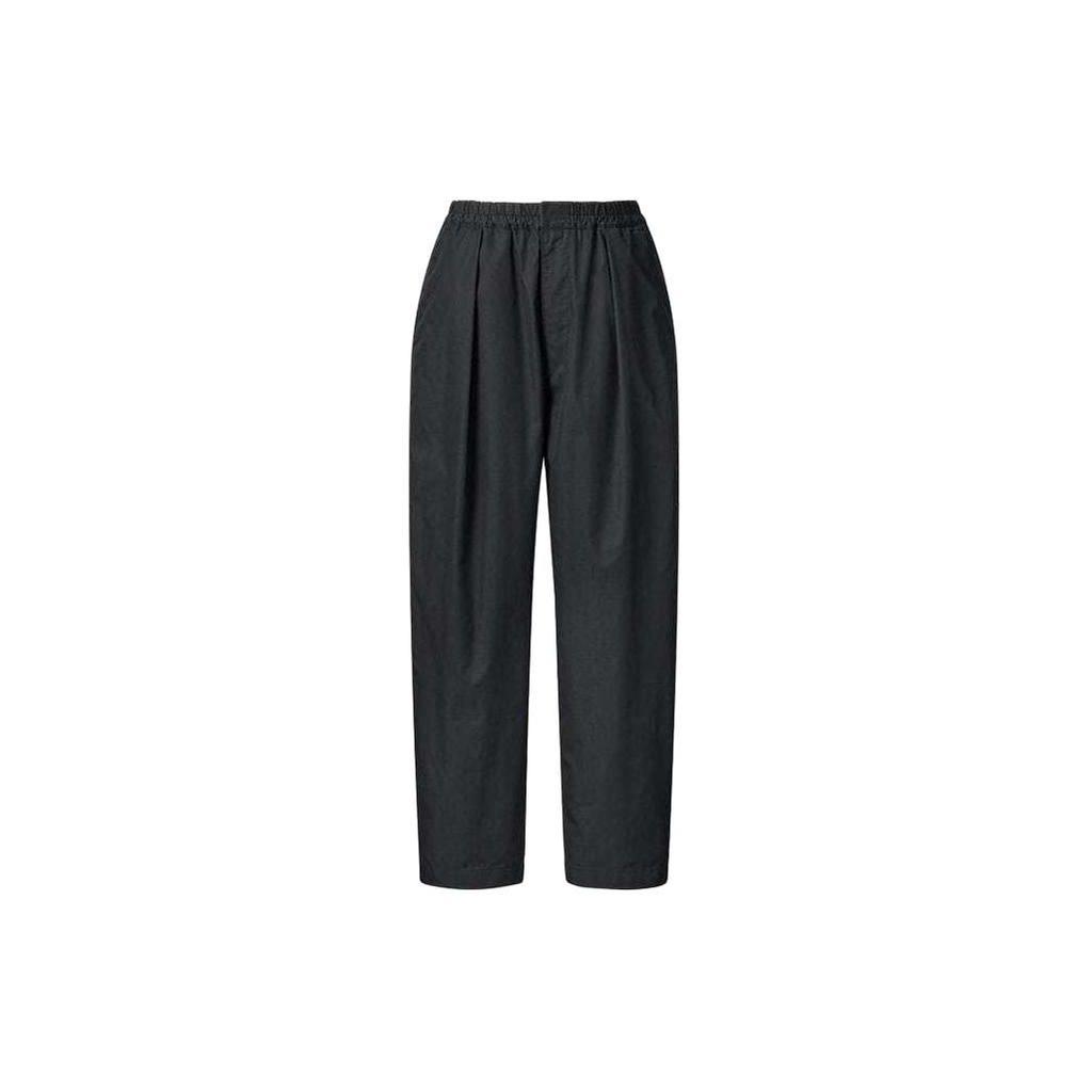 Uniqlo SS24 U Series Solid Color Cargo Straight Leg Cropped Casual Pants Women Bottoms Black 467043-09