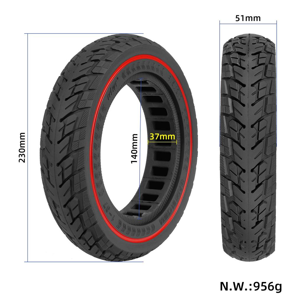 Ulip 9.5*2.0 solid tire with red circle for xiaomi and 8.5 inch scooters