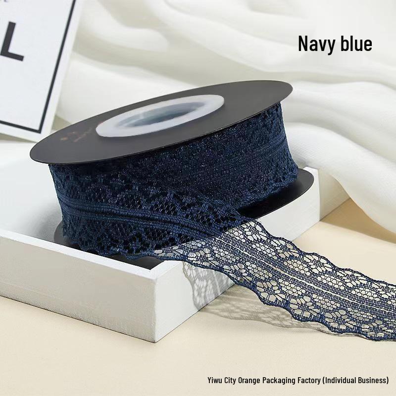3cm Lace Edge Ribbon for Bouquet & Cake Decor, DIY Bow Streamer - Flower Design 25 & 50 Size