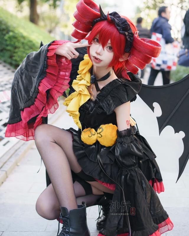 Kamihei Ryo-hin Kasane Teto “Little Devil” Cosplay Set with Wig (M / Little Devil Teto Wig Included Fashion)