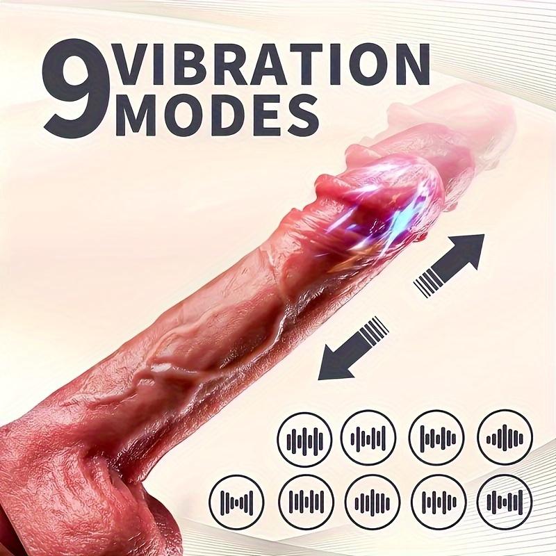 8.27" Waterproof Liquid Silicone Dildo with 10 Vibrations,360° Rotation,Heating,Remote Control,Rechargeable - for G-Spot Stimulation,Couples,and Gifts