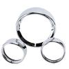 Motorcycle Headlight Trim Rings Replacement for CVO Limited FLHTKSE FLHTCUSE5 7 Inch Headlight Visor Rings and 4.5 Inch