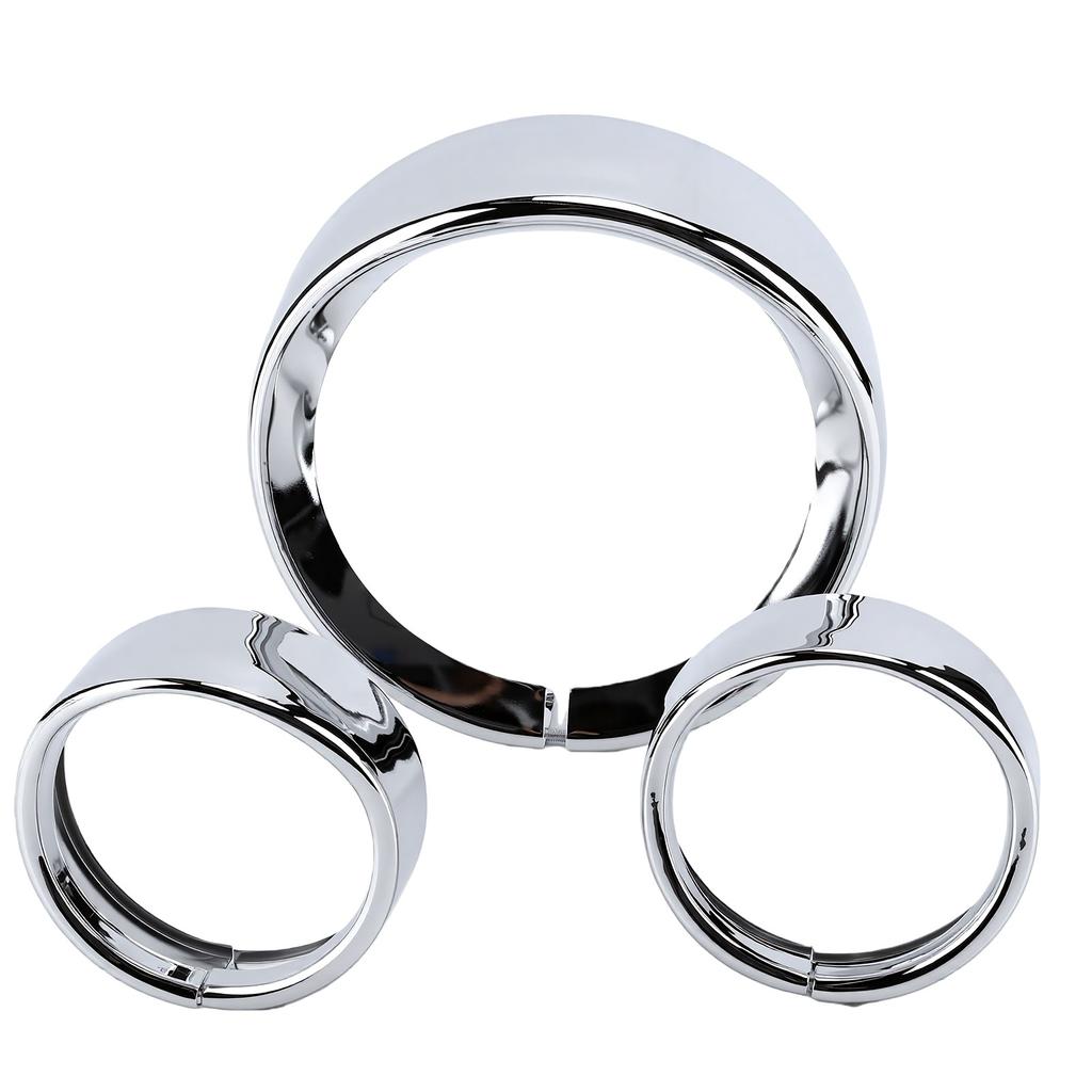 Motorcycle Headlight Trim Rings Replacement for CVO Limited FLHTKSE FLHTCUSE5 7 Inch Headlight Visor Rings and 4.5 Inch