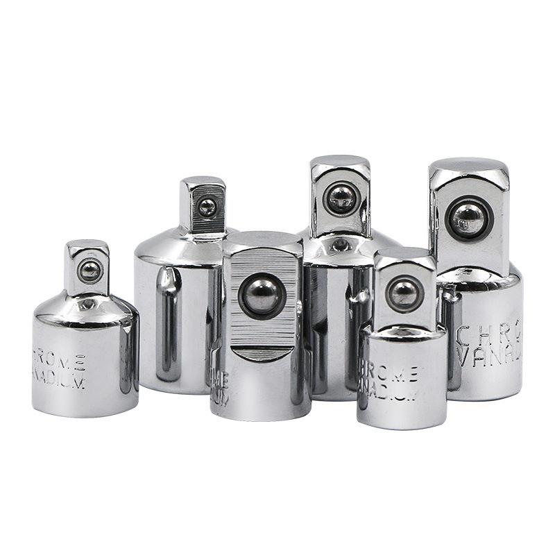 CR-V Chrome Vanadium Steel Ratchet Wrench Socket Adapter: 1/2" to 3/8" to 1/4" Fly