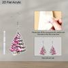 2D Flat Pink Christmas Tree Acrylic Earrings Women's Fashion Jewelry Unique Earrings Party Jewelry Christmas Earrings Christmas Gifts