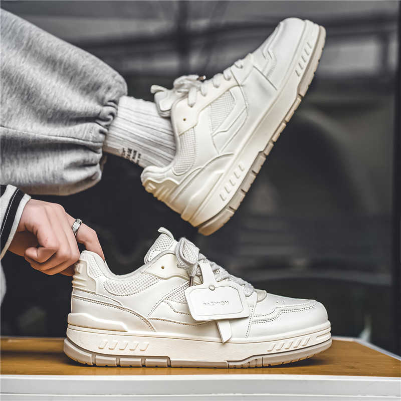 Fashion Thick Sole Slip-resistant Skateboard Sneakers Casual Men's Summer White Shoes Men's Tennis Kit Sports Twnis Fashion Zapato