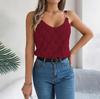 Women Sleeveless V Neck Tees Solid Color T Shirt Ladies Tee Shirt Street Knitwear Wear Top