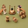 2PCS Mini Firewood Pile Decor Firewood Model for Dollhouse Accessories Miniature Campfire Decoration for Boys and Girls Playtime