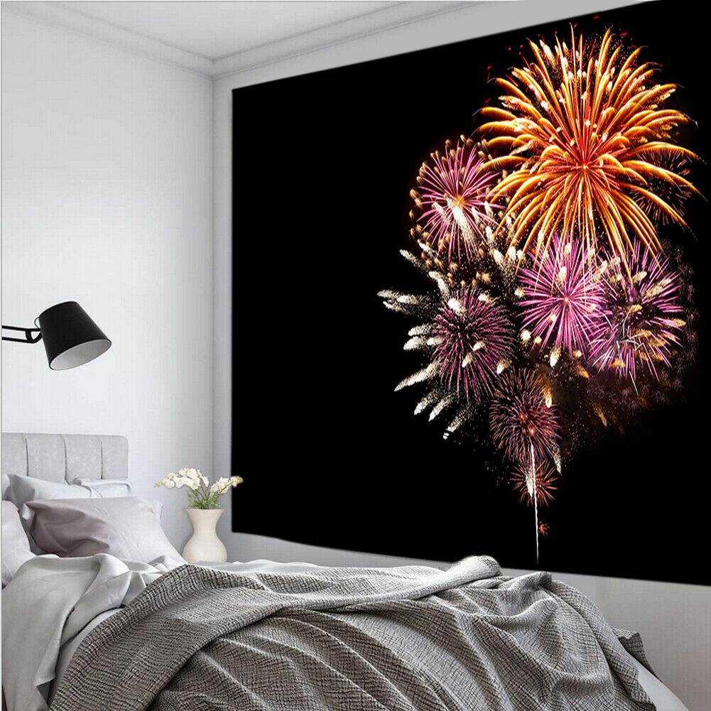 Фейерверк с принтом пламени на черном фоне — фото 8