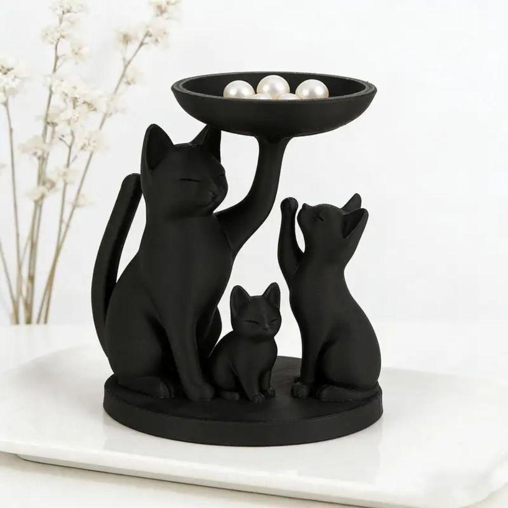 3D Printed Desktop Storage Tray Decorative Cat Decor Tray Makeup Organizer Makeup Storage