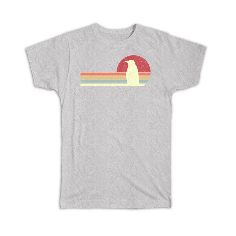 Gift T-Shirt : Lonely Penguin Vintage Retro Gradient Art Print For Lover S